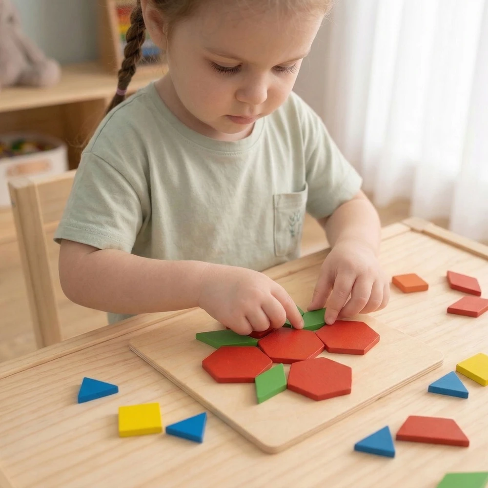 Viga Žaidimų Kirtimė Mozaika 148 detalių Geometrinė Montessori