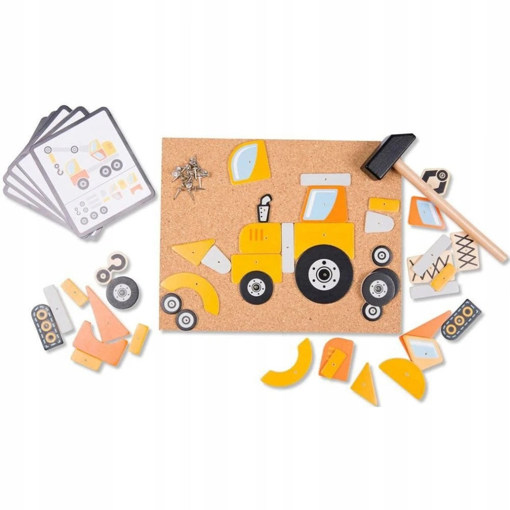 Viga Toys Medinė Priešpaskaita Statybos Transportas 45 Elementai