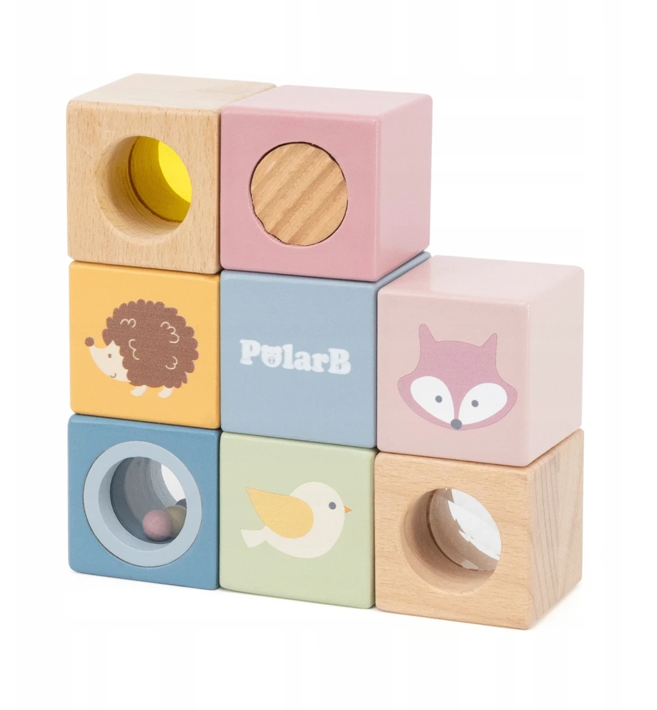 Dėlionė Medinės sensorinės kaladėlės VIGA PolarB