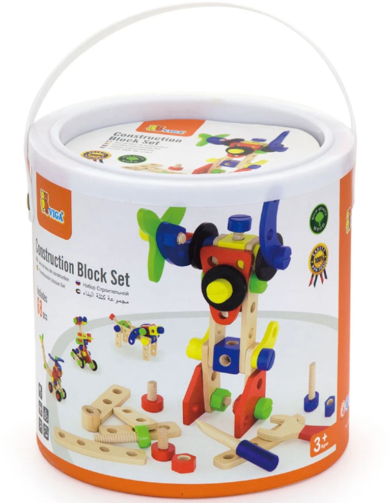 „Viga“ statybų blokų rinkinys 68 Montessori elementai
