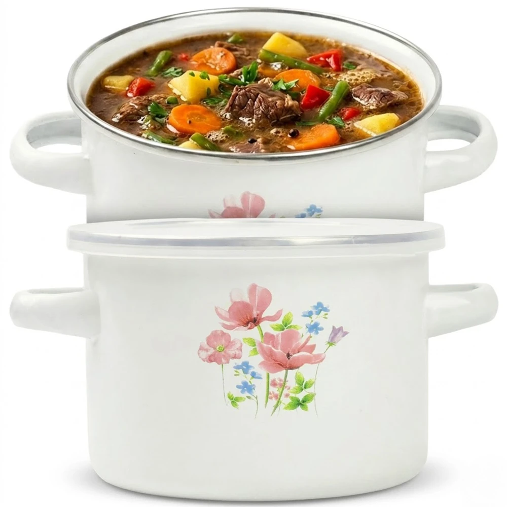 Viking EMALINIS PUODAS, AUKŠTAS, INDUKCINIS, DEKORUOTAS, 20cm, 4,5L, TISIUS JUNGTIS