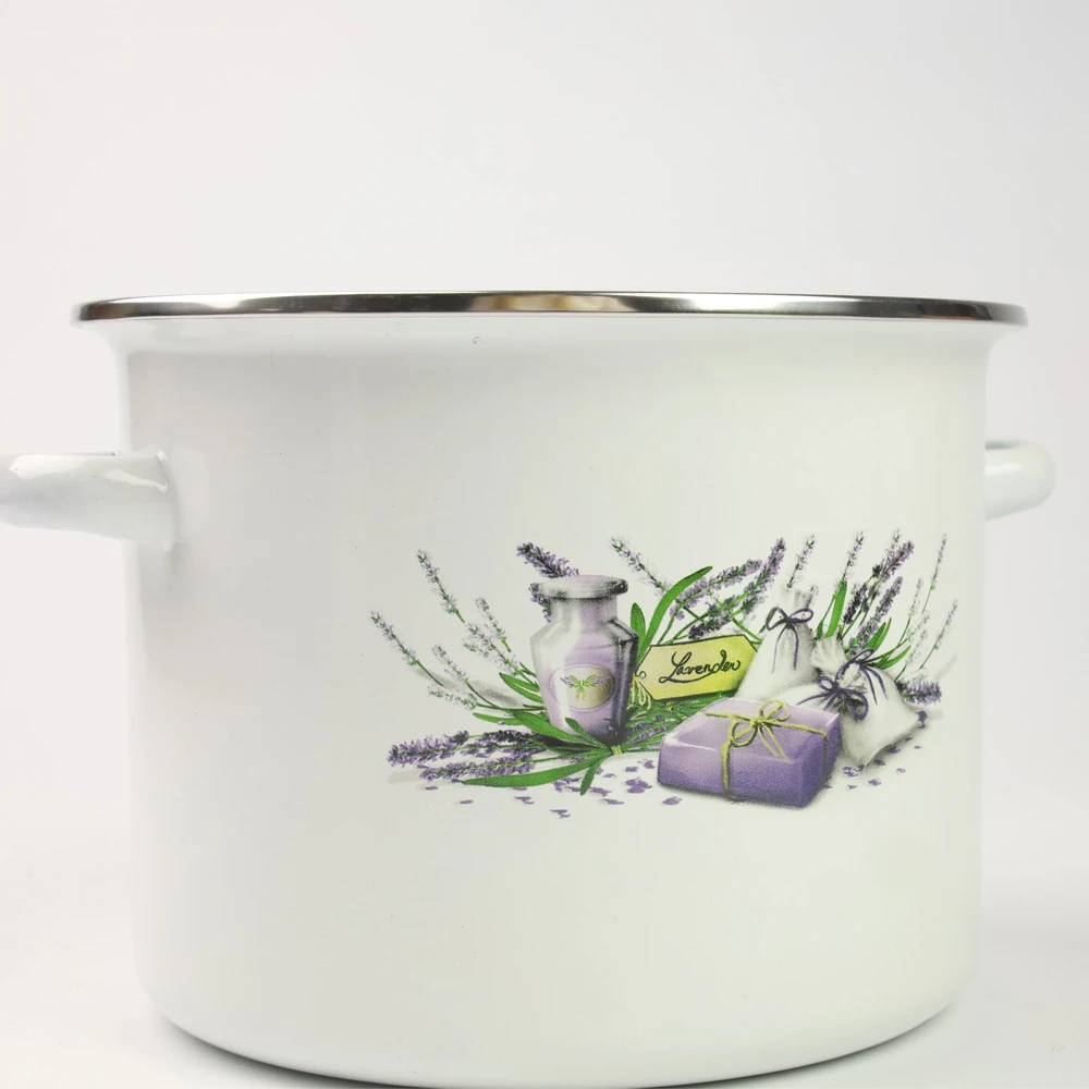 Viking EMALINIS PUODAS DIDELĖS DUJŲ INDUKCIJOS 20 cm 4,5 L LEVENDŲ PAPRASTAS SMOOTH