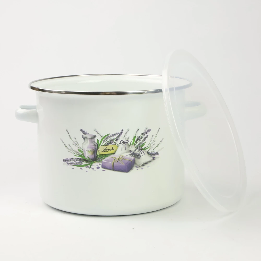 Viking EMALINIS PUODAS DIDELĖS DUJŲ INDUKCIJOS 20 cm 4,5 L LEVENDŲ PAPRASTAS SMOOTH