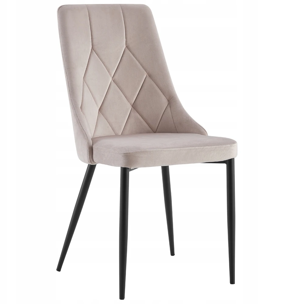 Viking Šiuolaikinė minkšta aksominė kėdė svetainei, valgomajam, BEIGE