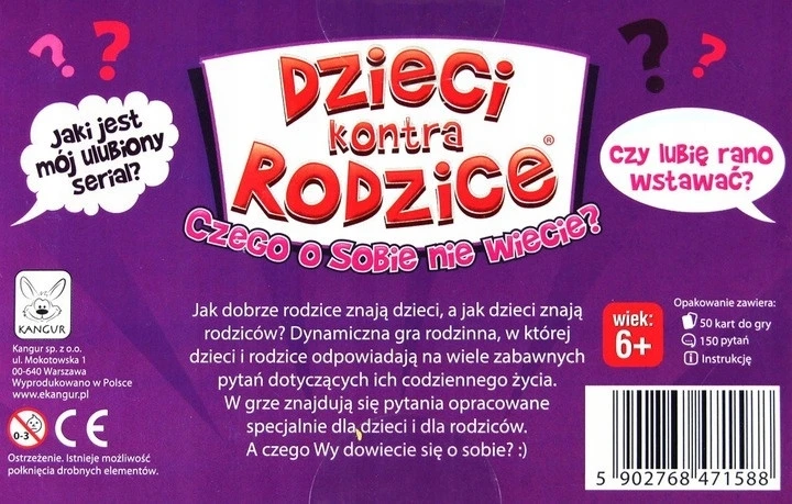 Kangur Gry Viktorina – vaikai prieš tėvus. Ko nepasakytum apie save