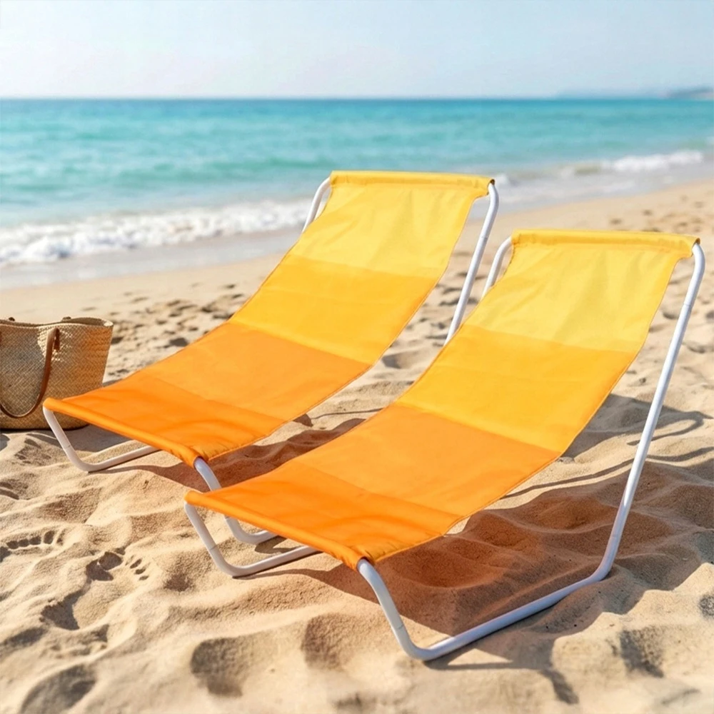 Vilde 2x GARDEN BEACH gultai, turistinio kempingo sulankstomas nešiojamas fotelis