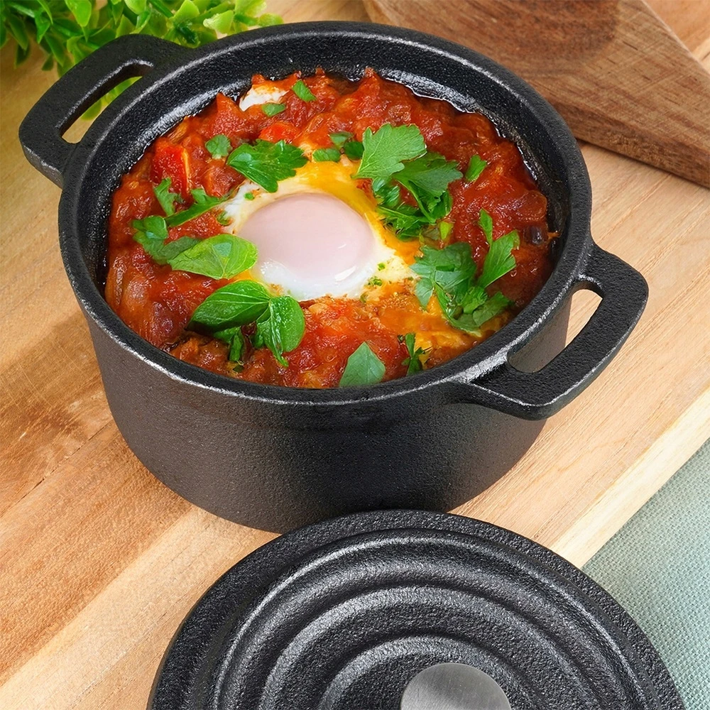 Vilde 4x ketaus puodas, puodas, indas, ramekinas, patiekimui, gratina, 250 ml