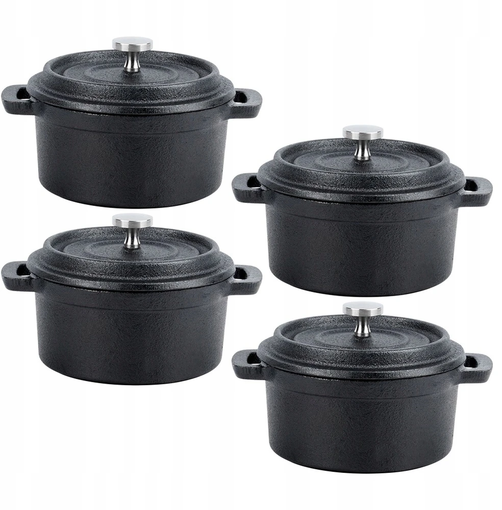 Vilde 4x ketaus puodas, puodas, indas, ramekinas, patiekimui, gratina, 250 ml