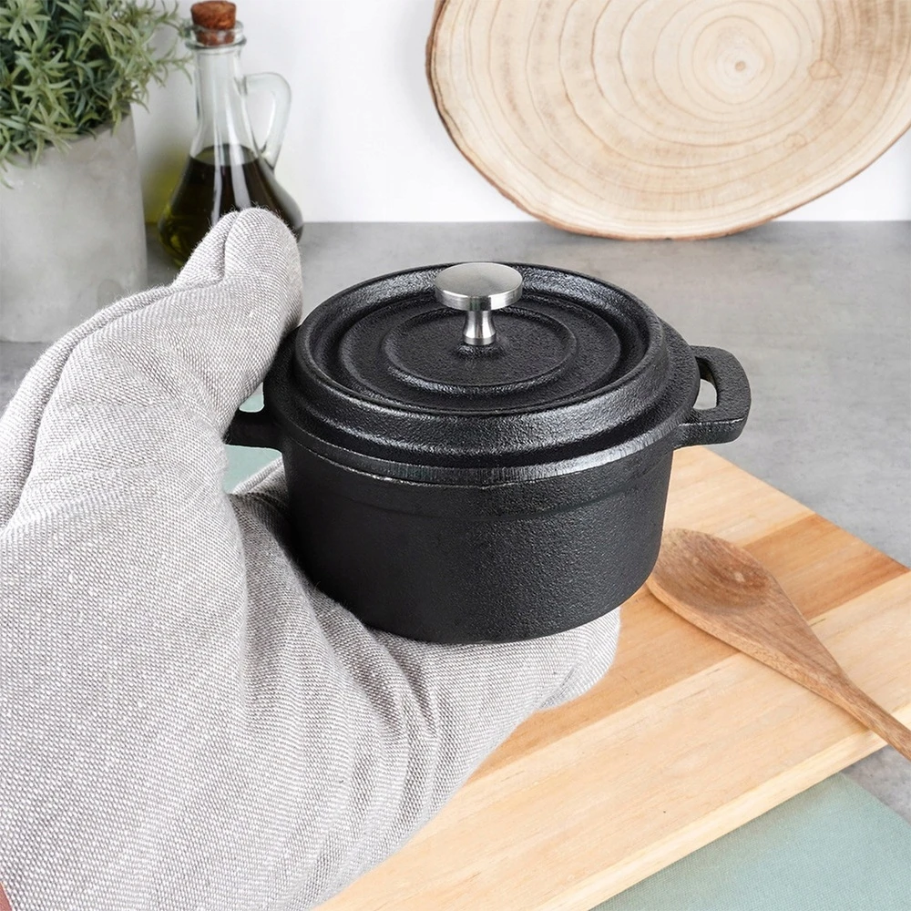 Vilde 4x ketaus puodas, puodas, indas, ramekinas, patiekimui, gratina, 250 ml