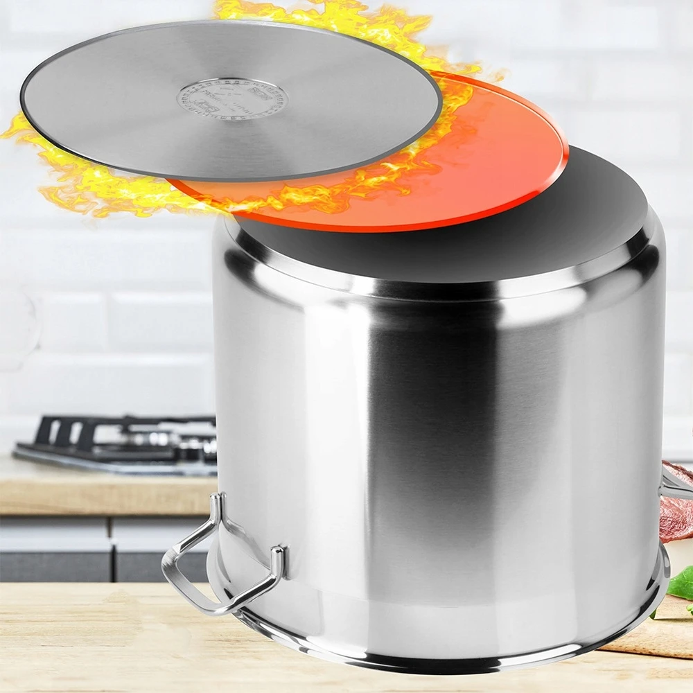 Vilde DIDELIS GASTRONOMINIS PLIENINIS PUODAS SU KEPIMO DANGIU 14L 28cm
