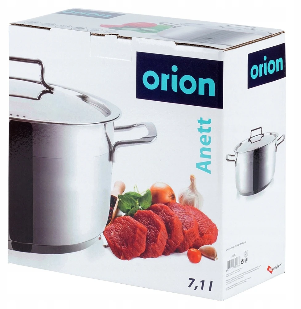 Vilde DIDELIS ORION AUKŠTAS PUODAS SU dangteliu, NERŪDijančiojo plieno 28cm 7L PREMIUM