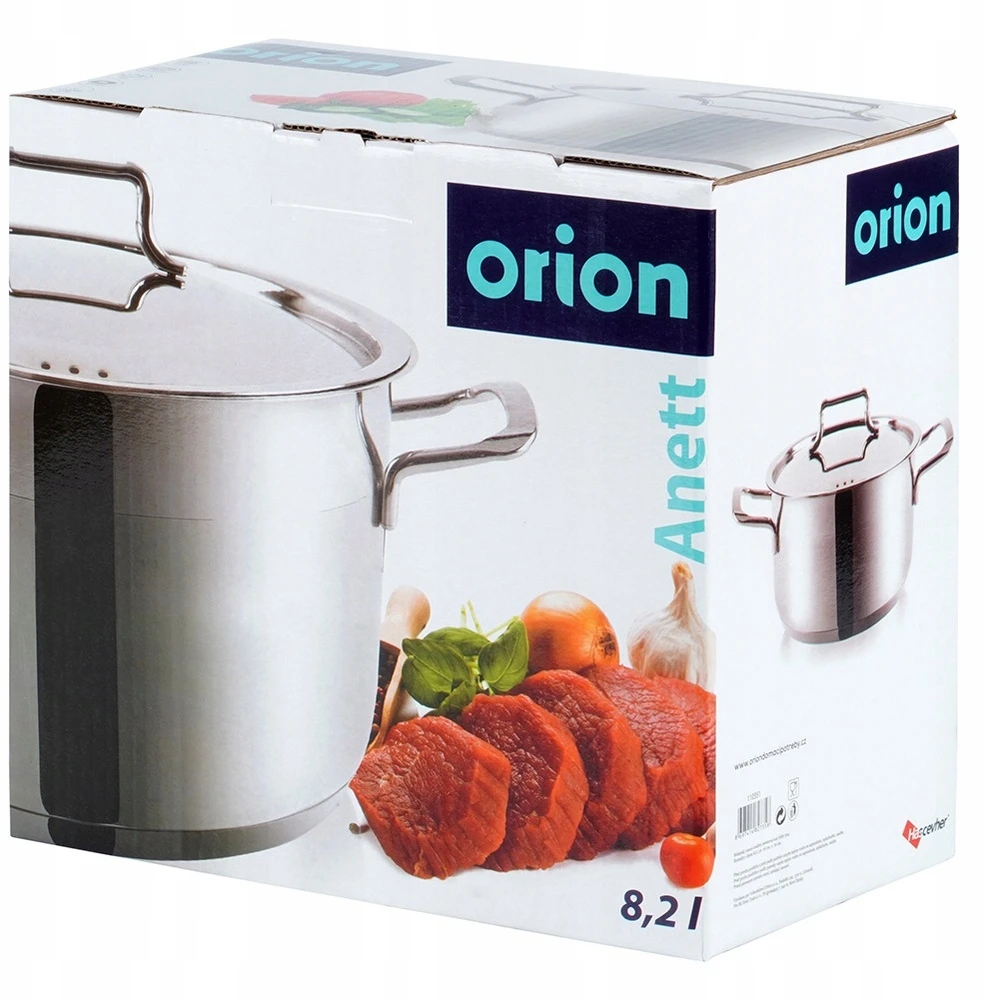Vilde DIDELIS ORION PUODAS SU dangteliu, NERŪDijantis PLIENAS 26 CM 8,2L PREMIUM