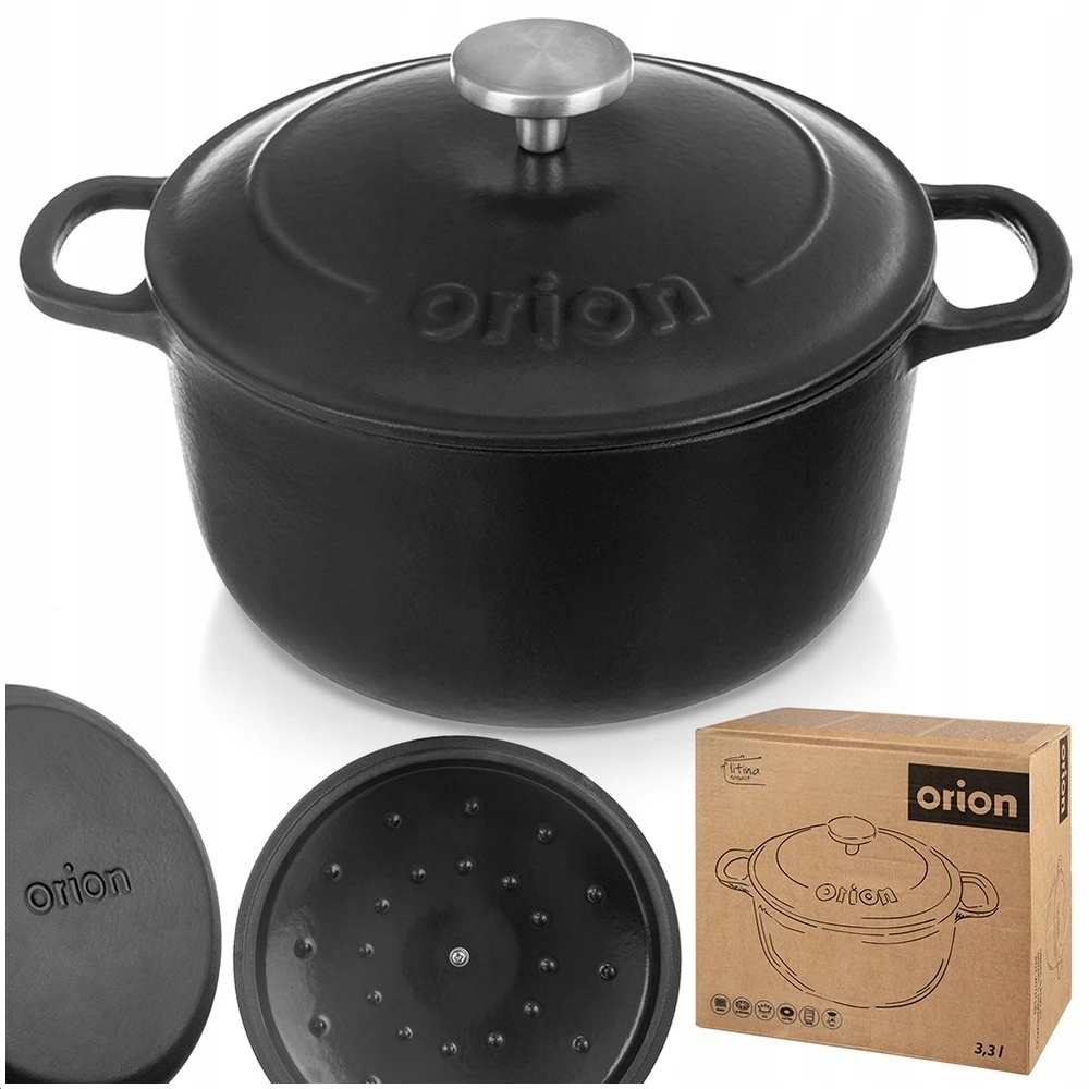 Vilde EMALINIS KETUS PUODAS SU KEJUMO DANGČIU LIETUS 22cm 3,3L