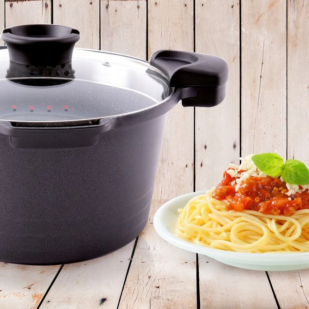 Vilde GRANITINIS PUODAS MAkaronams virti IR TROŠINTI SU PERKOMINIMO FUNKCIJA 5,5L