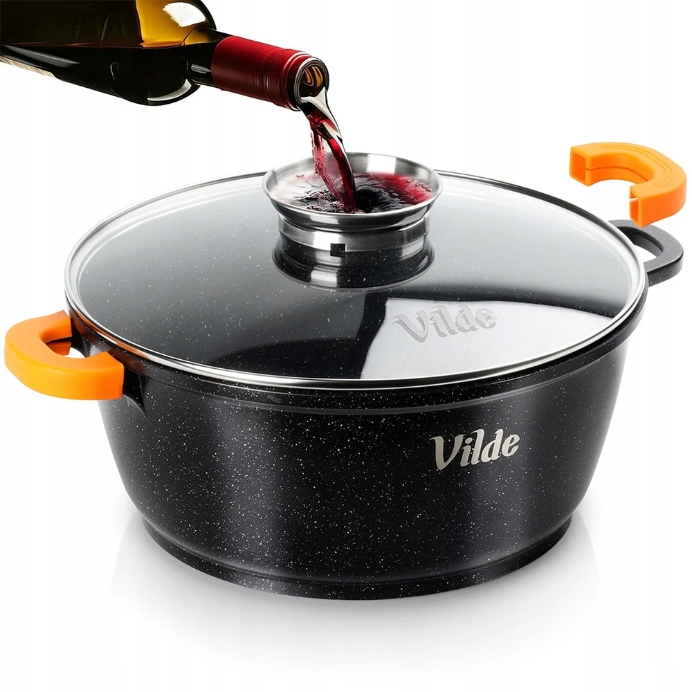 Vilde Granitinis puodas su stikliniu dangčiu Terruna Aroma 28 cm 5,8 l