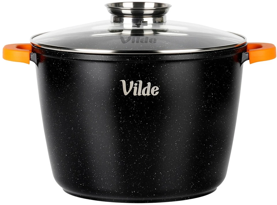 Vilde GRANITINIS PUODAS SU DANGIU 28 CM 9,7 L NEPRIKLANTAS DANGA INDUKCIJAI