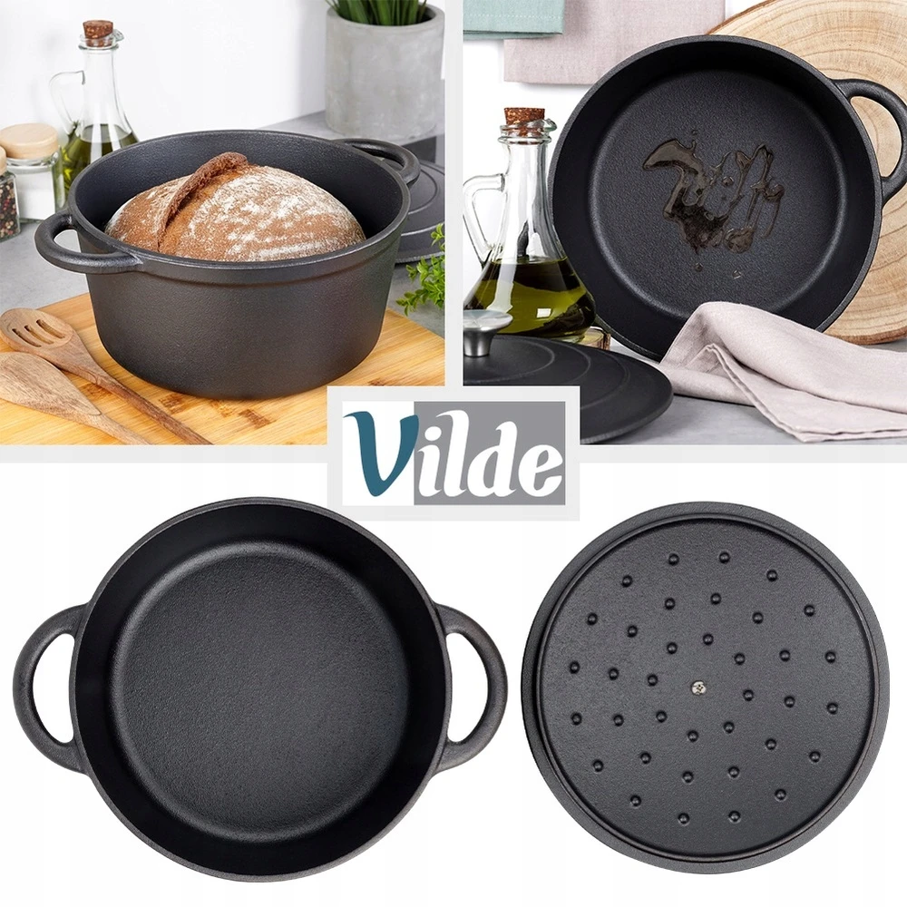 Ketaus puodas su dangčiu Vilde Cast Line 24 cm, 3,9 l