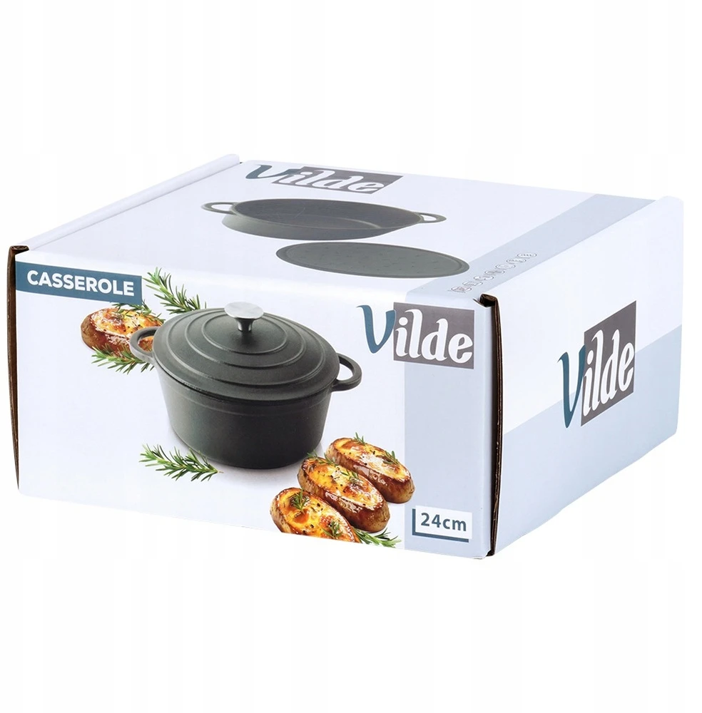 Ketaus puodas su dangčiu Vilde Cast Line 24 cm, 3,9 l