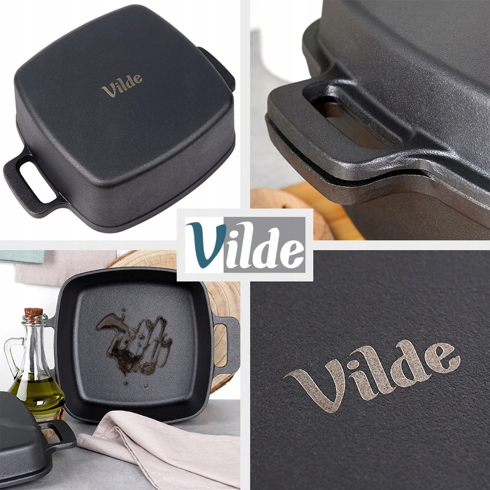 Vilde KETINIS PUODAS SU DANGIU FRY 2IN1 INDUKCINĖMS DUJOMS 25cm 4,5L