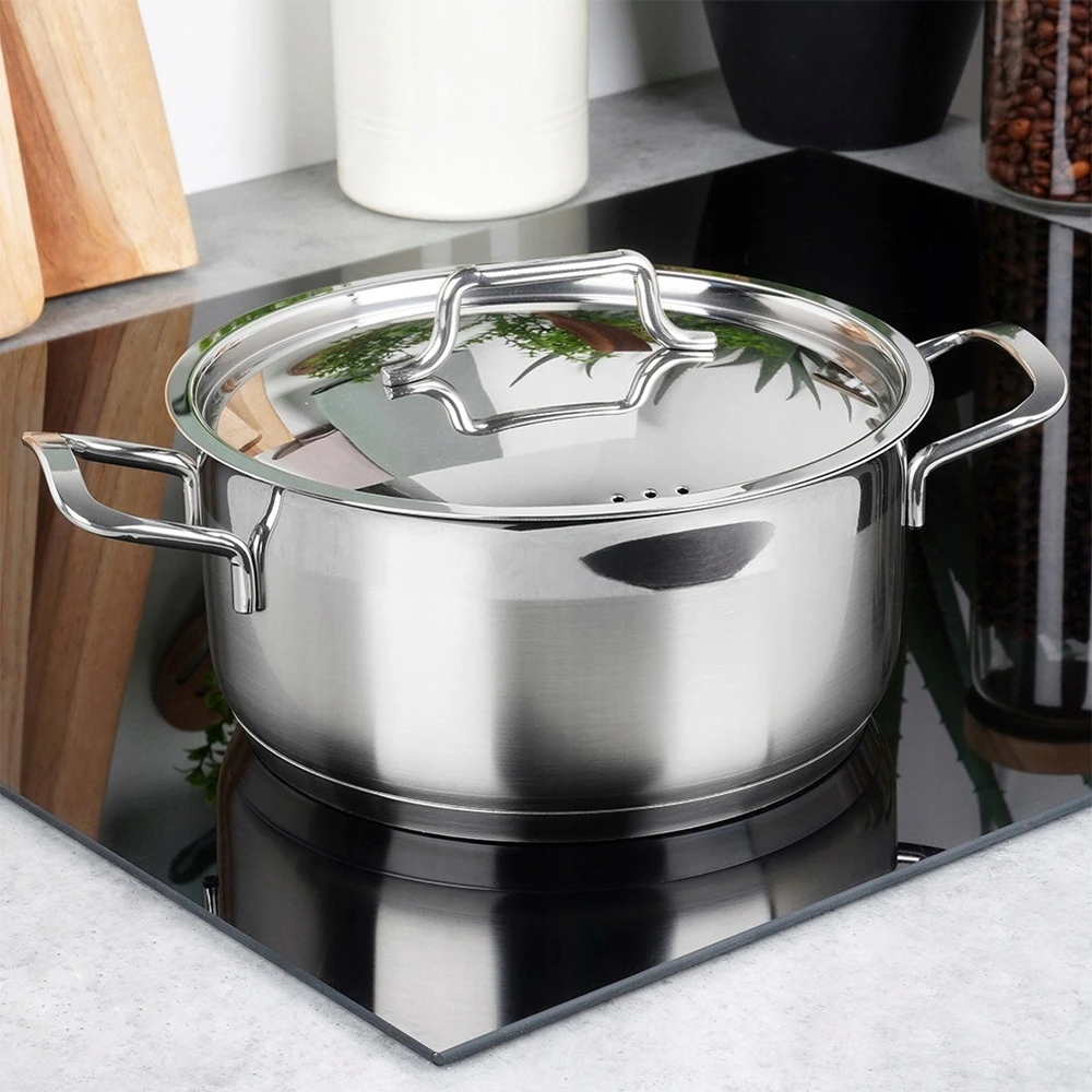 Vilde Plieninis PUODAS SU DANGIU DUJŲ INDUKCINIS ANETT 20 CM 3 L