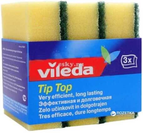 VILEDA Tip Top universalios kempinės kasdieniam valymui, 3 vnt.