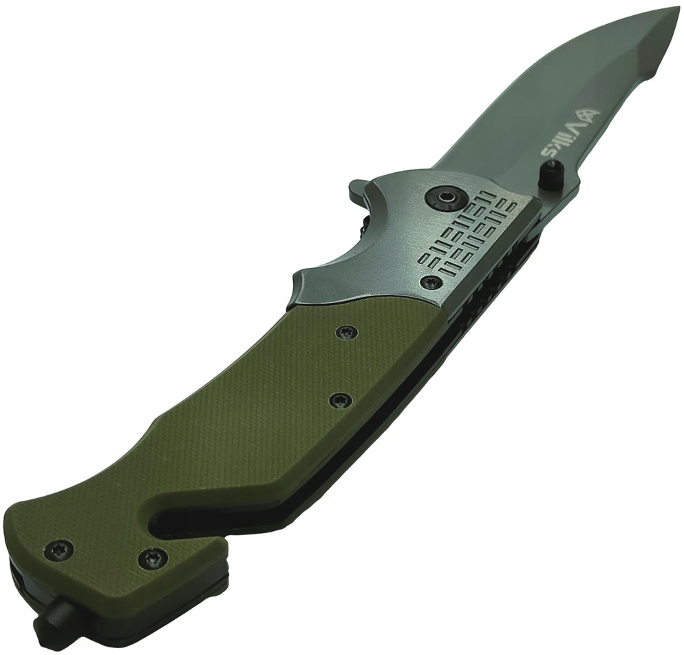VILKS KNIFE Kišeninis peilis SURVIVAL Sulankstomas daugiafunkcis taktinis karinis SHARP PLIENAS