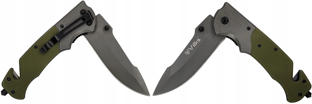 VILKS KNIFE Kišeninis peilis SURVIVAL Sulankstomas daugiafunkcis taktinis karinis SHARP PLIENAS
