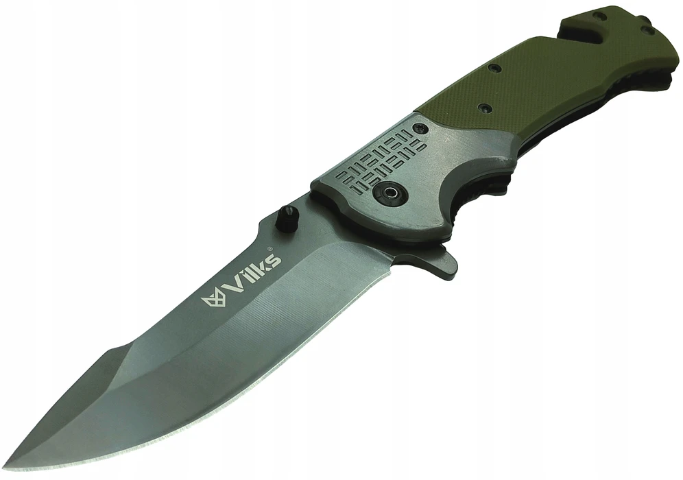 VILKS KNIFE Kišeninis peilis SURVIVAL Sulankstomas daugiafunkcis taktinis karinis SHARP PLIENAS