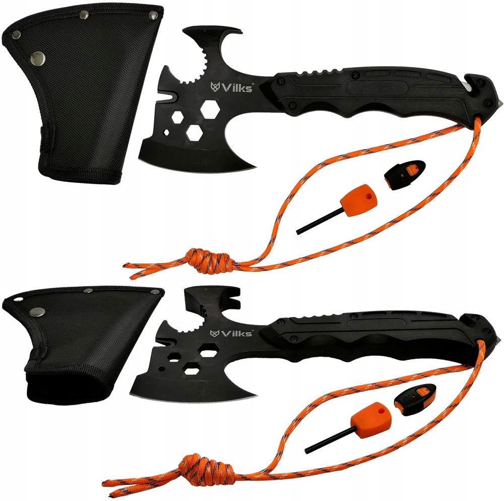 VILKS MULTITOOL RESCUE Survival Kit Ax Hammer FIRST WISTLE Crowbow