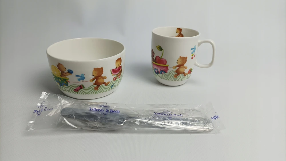 Villeroy Boch Hungry as a Bear vaikiškų indų rinkinys - 7 vnt.