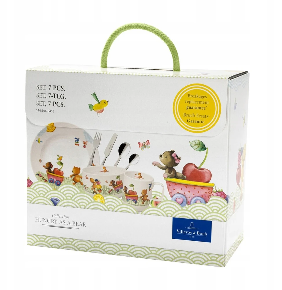 Villeroy Boch Hungry as a Bear vaikiškų indų rinkinys - 7 vnt.
