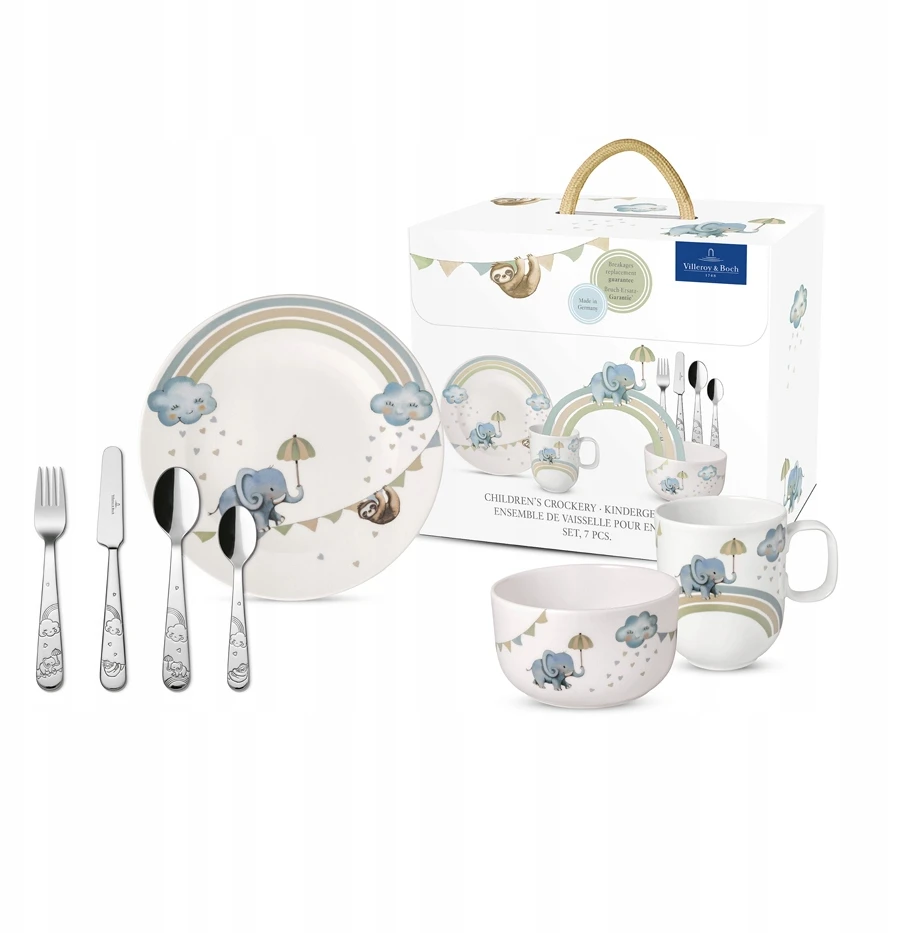 Villeroy & Boch vaikiškas indų rinkinys Walk like an Elephant, 7 dalių