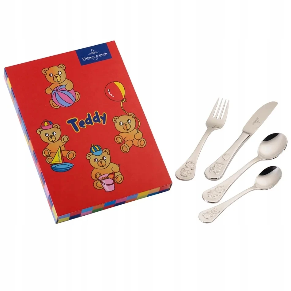 Villeroy & Boch vaikiškas stalo įrankių komplektas Teddy, 4 vnt.