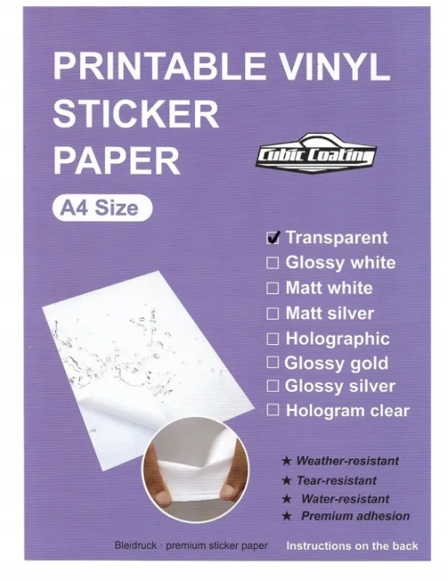 VINILINIS LIPDUOTAS POPIERIUS A4 SPAUSDINIMUI