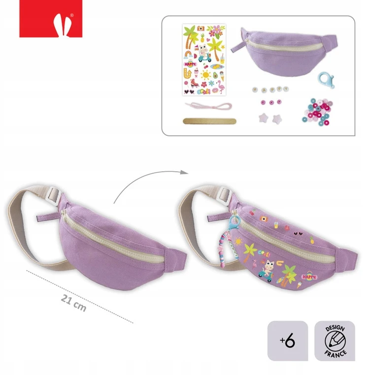 Violetinė juosmens rankinė, skirta papuošti Janod mergaites