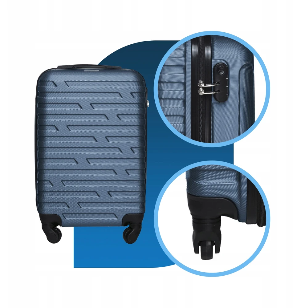Vip Collection DIDELIS KELIONINIS lagaminas ANT RATAI NUIMAMI RATAI 102L 28" ABS COSTA DBLUE