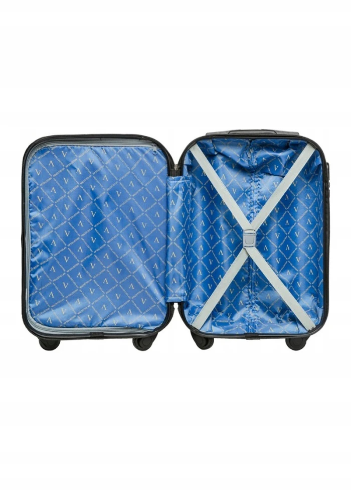 Vip Collection DIDELIS KELIONINIS lagaminas ANT RATAI NUIMAMI RATAI 28" 102L ABS Sidabrinis MĖLYNA