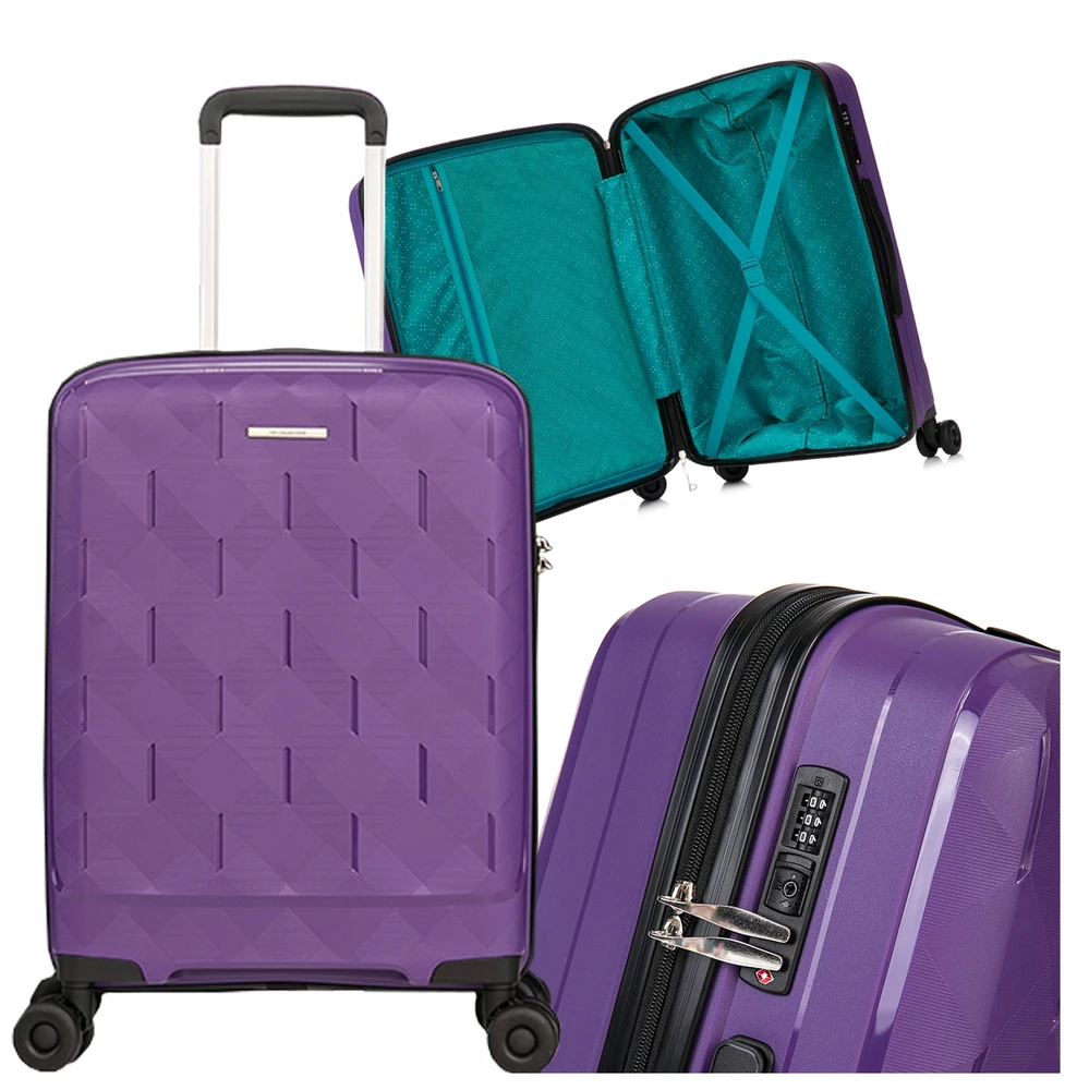 Vip Collection KALONAS LAMINAS RANKINĖ 55X37X20,5 CM RYANAIR WIZZAIR CAPRI VIOLET