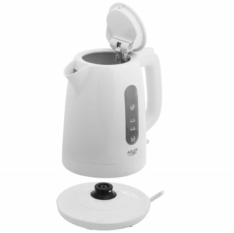 Adler Virdulys | AD 1380 W | Elektrinis | 2200 W | 1 l | Polipropilenas | 360° besisukantis pagrindas | Baltas