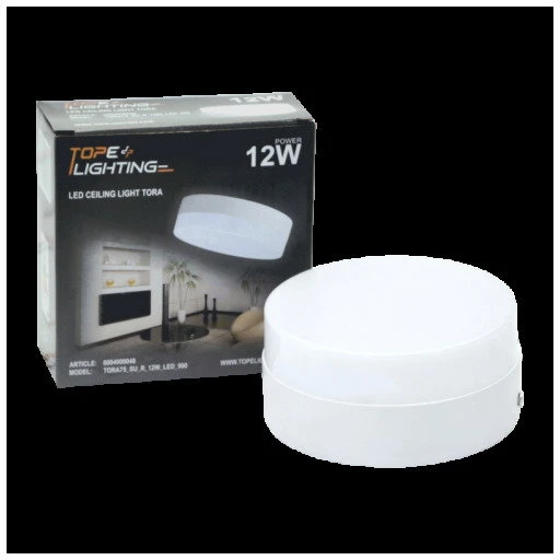 Paviršinis apvalus LED šviestuvas "TORA" 12W