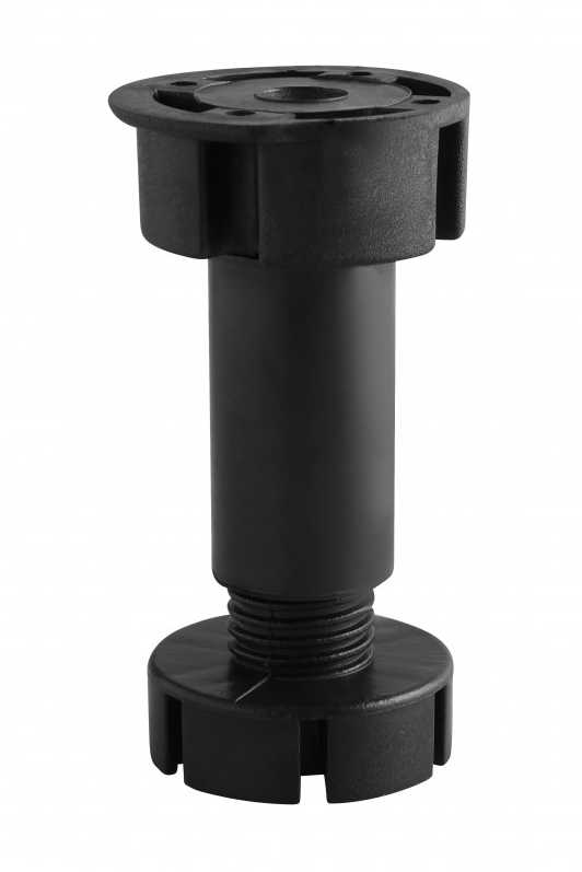 GTV Virtuvės baldo kojelė reguliuojama 95-165mm juoda