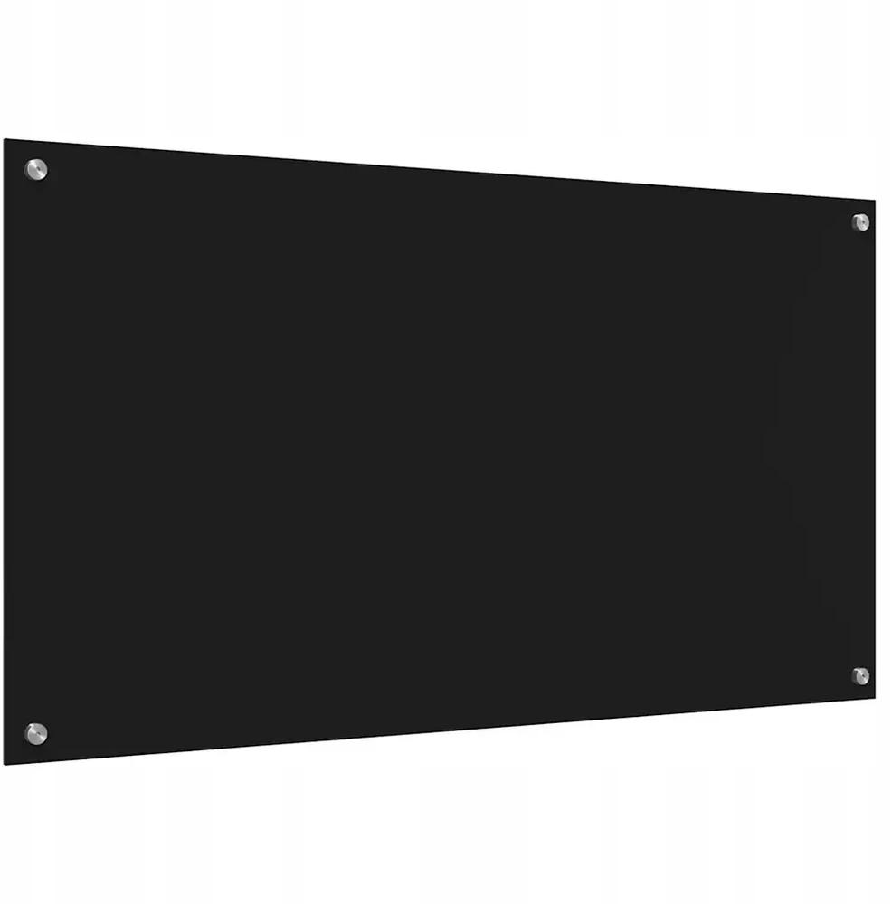 Virtuvės atbraila 2 vnt. Juoda 110 x 60 cm grūdintas stiklas