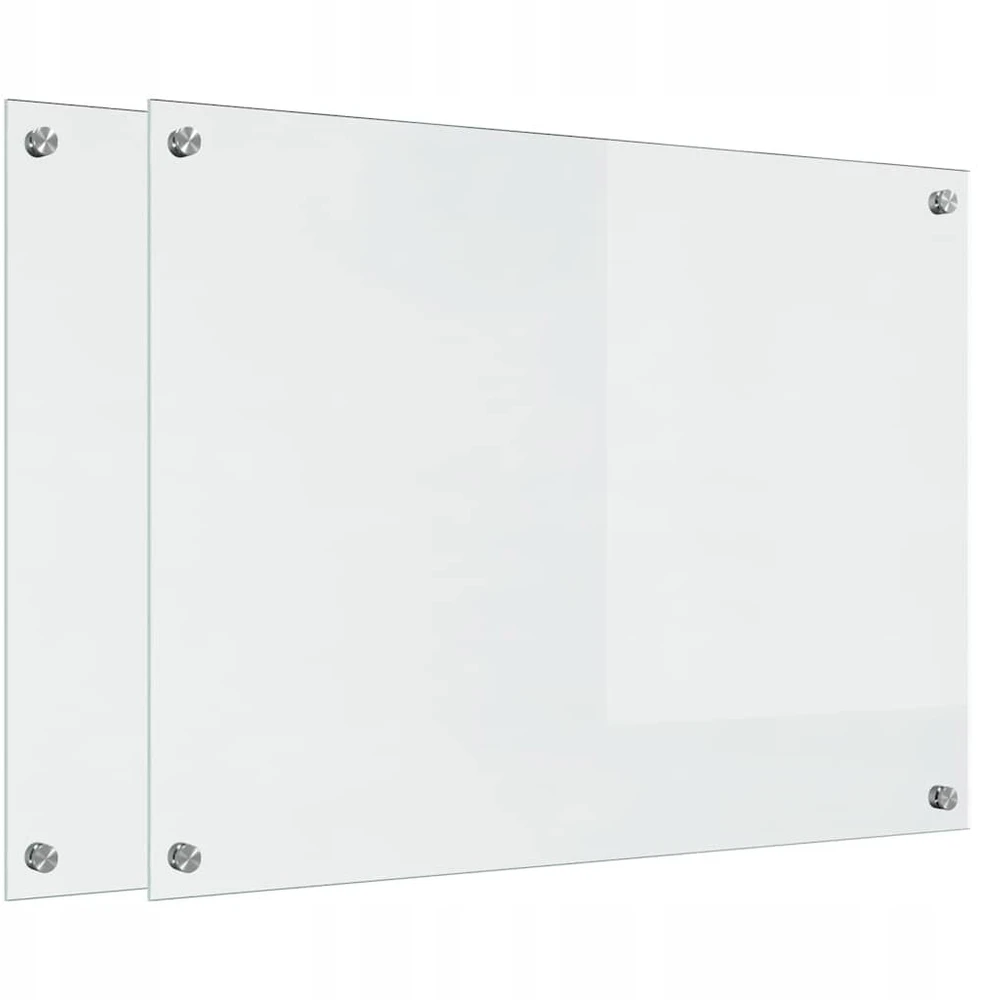Virtuvės atbraila 2 vnt. Skaidrus 80 x 60 cm grūdintas stiklas