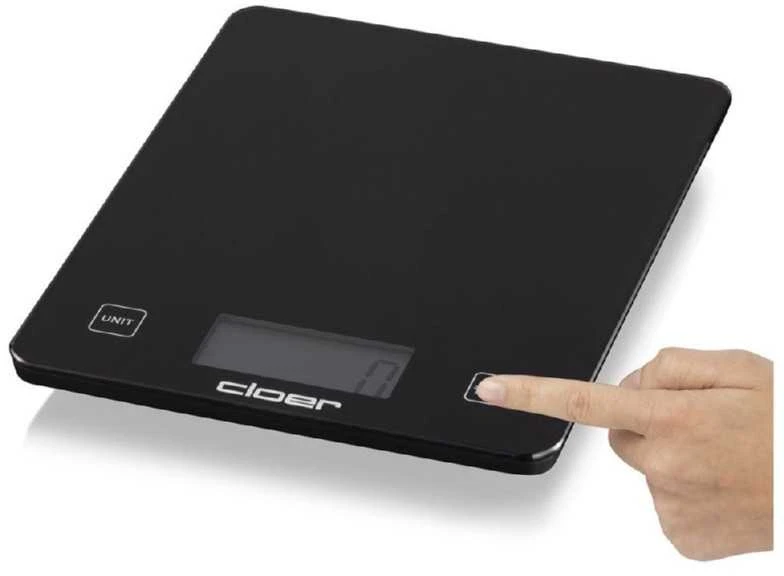 Virtuvinės svarstyklės Cloer 6870 juodos, sveria iki 10 kg, juodos