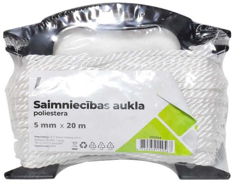 Virvė Lasso Poliesterio 5mm x 20m