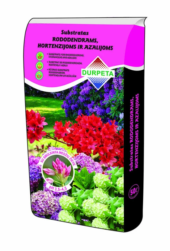 Viržių, rododendrų ir azalijų durpių substratas DURPETA, 20 l
