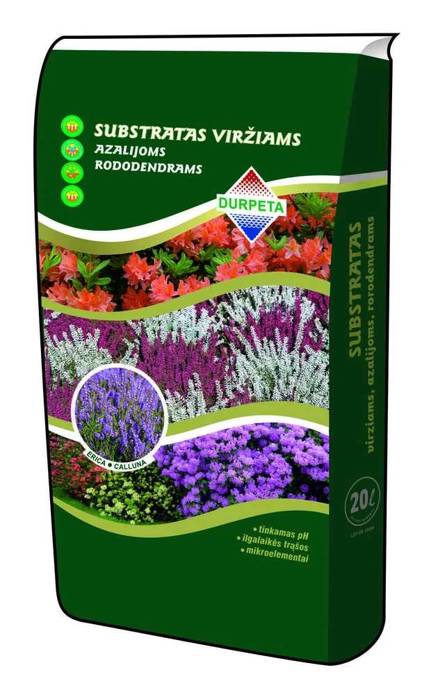 Viržių, rododendrų ir azalijų durpių substratas DURPETA, 20 l