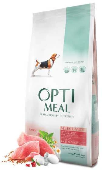 OPTIMEAL maistas vidutinių veislių šunims su kalakutiena, 3 x 12kg