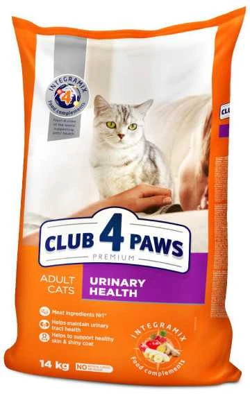 Visavertis sausas pašaras suaugusioms katėms CLUB 4 PAWS PREMIUM URINARY HEALTH su vištiena, 14 kg