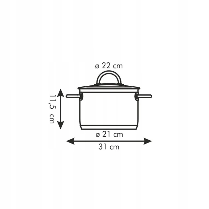VISION PUODAS SU DANGIU ø 22 cm, 4,0 l TESCOMA